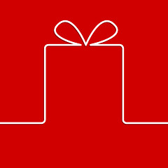 Image showing Present with ribbon bow