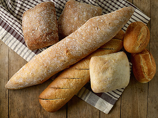 Image showing various freshly baked bread buns
