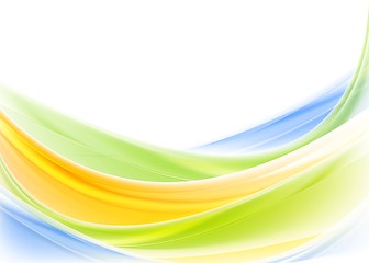 Image showing Bright colorful shiny waves design