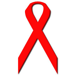 Image showing Awareness Red Ribbon a symbol for the fight against Aids and Drug Abuse