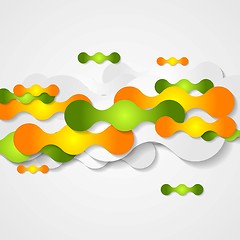 Image showing Orange and green circles shapes background