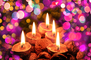 Image showing christmas candles