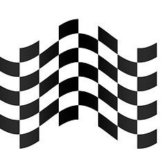 Image showing Checkered racing flag
