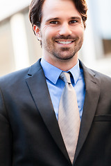 Image showing Businessman standing waiting for someone