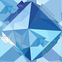 Image showing Crystal. Seamless 3D Geometric background.