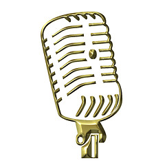 Image showing Golden Microphone