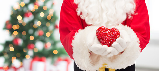 Image showing close up of santa claus with heart shape