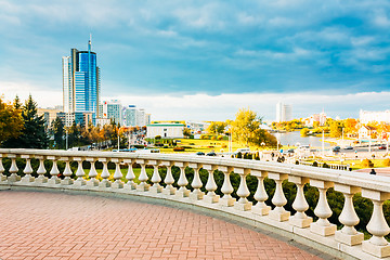 Image showing View of the modern architecture of Minsk, from the area Nyamiha,