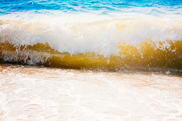 Image showing Sea Ocean Waves, Abstract Splash Vacation Background