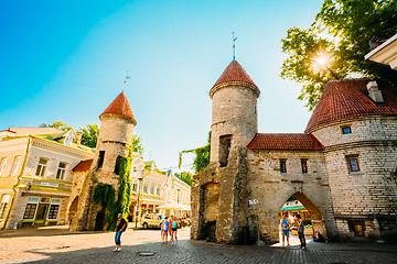Image showing Streets And Old Town Architecture Estonian Capital, Tallinn, Est