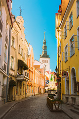 Image showing Streets And Old City Architecture In Tallinn, Estonia