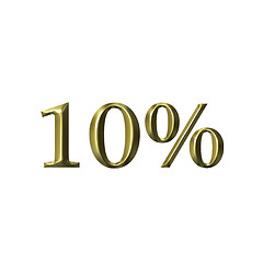 Image showing 3D Golden 10 Percent