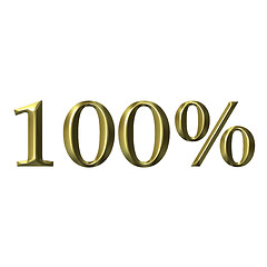 Image showing 3D Golden 100 Percent