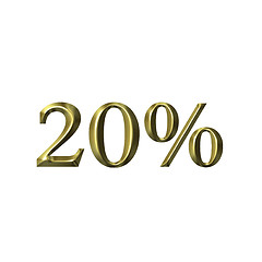 Image showing 3D Golden 20 Percent