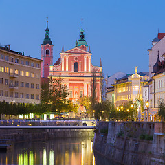 Image showing Romantic medieval Ljubljana, Slovenia, Europe.