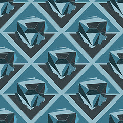 Image showing Crystal. Seamless 3D Geometric background.