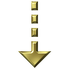 Image showing 3D Golden Download Arrow