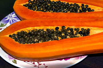 Image showing Ripe Papaya Seeds.