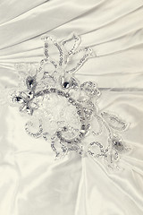 Image showing Beautiful wedding dress detail