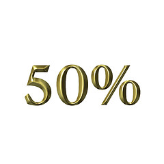 Image showing 3D Golden 50 Percent