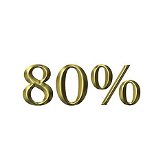 Image showing 3D Golden 80 Percent