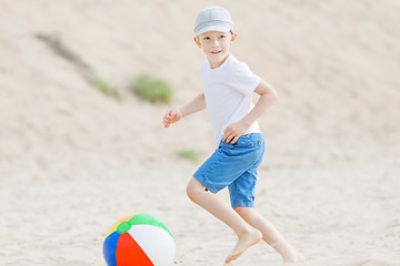 Image showing boy with ball