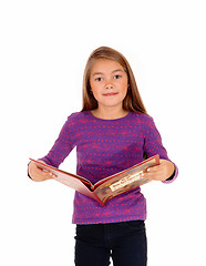 Image showing Little girl with a book.