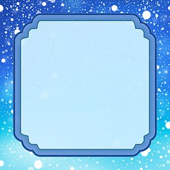 Image showing Decorative frame with snow 1