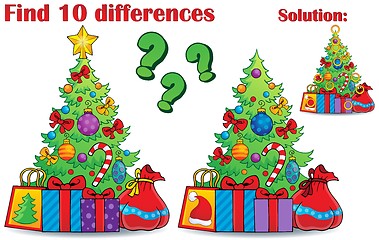 Image showing Find differences Christmas theme