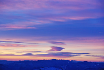 Image showing Colored clouds