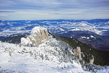 Image showing Snow covered mountains