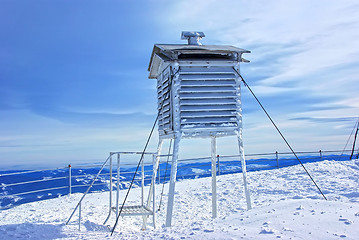 Image showing Frozen weather station