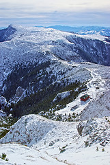 Image showing Snow mountains