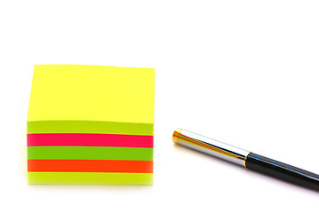 Image showing Post it and pen