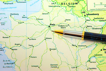 Image showing Pen and map