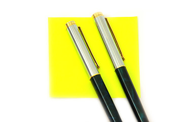 Image showing Two fountain pens