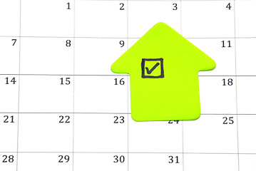 Image showing Checklist on calendar