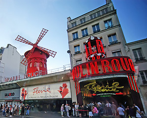 Image showing Moulin Rouge in Paris