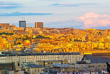 Image showing Sunset color over Paris