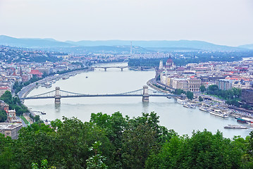 Image showing Aerial view of Budapest