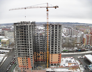 Image showing Construction of residential house in Tyumen