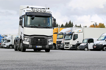 Image showing Renault Truck Tractor T480 Driven on Truck Yard