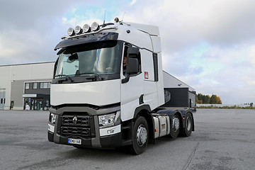 Image showing Renault Truck Tractor T480 Driven on a Yard