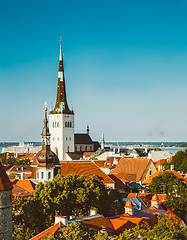 Image showing Scenic View Landscape Old City Town Tallinn In Estonia