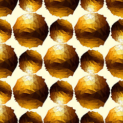Image showing Disco ball. Gold seamless background.