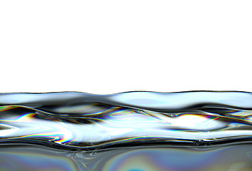 Image showing Oil or gasoline waves with oily pattern isolated 