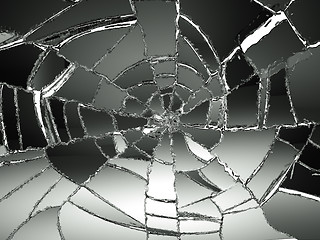 Image showing Glass Broken or Shattered on white