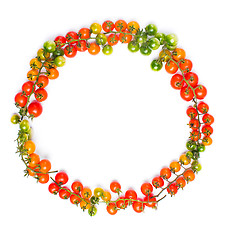 Image showing Healthy eating cherry tomatoes circle shape