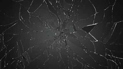 Image showing Destructed or broken glass on white