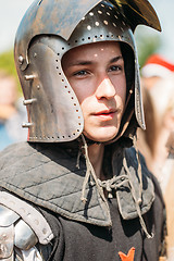 Image showing Warrior participant of VI festival of medieval culture 